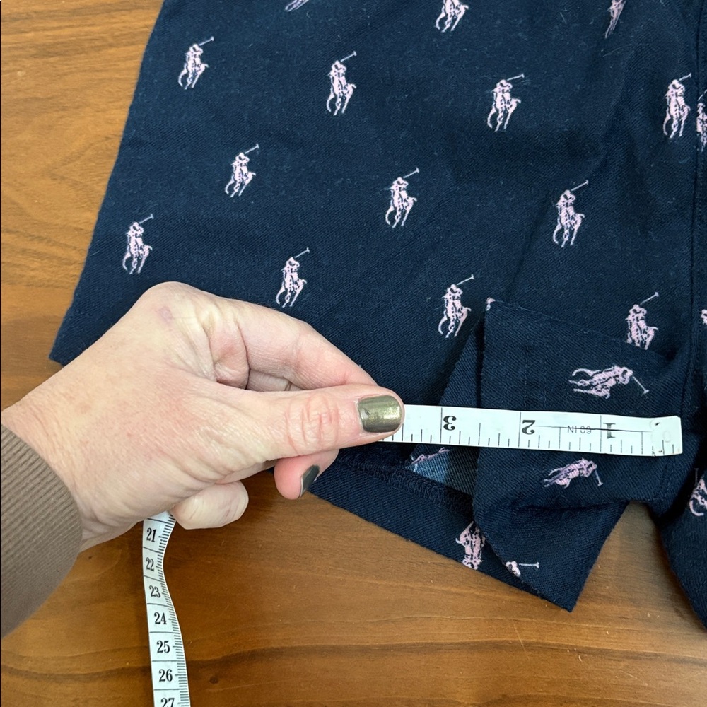 POLO RALPH LAUREN Girls Pony-print 2 piece flannel pajama set shorts Size 12 - Picture 10 of 11